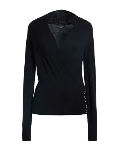 Emporio Armani Woman Sweater Black Size L Polyamide, Viscose, Cashmere