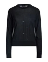 Emporio Armani Woman Sweater Black Size M Virgin Wool, Acrylic In Black