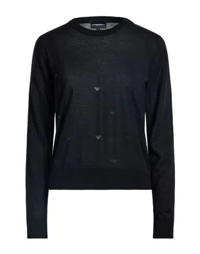 Emporio Armani Woman Sweater Black Size M Virgin Wool, Acrylic