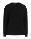 Emporio Armani Wool V-necked Sweater In Black