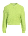 Emporio Armani Woman Sweater Lime Green Size L Cotton, Polyamide In Green