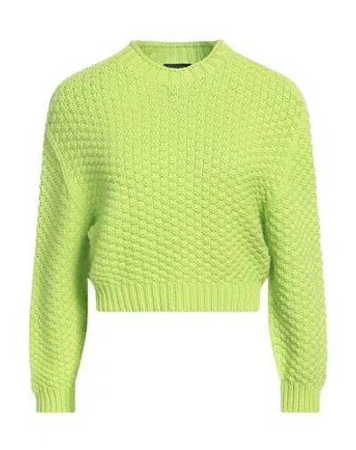 Emporio Armani Woman Sweater Lime Green Size L Cotton, Polyamide