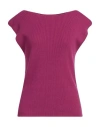 Emporio Armani Woman Sweater Magenta Size L Polyamide, Viscose, Cashmere