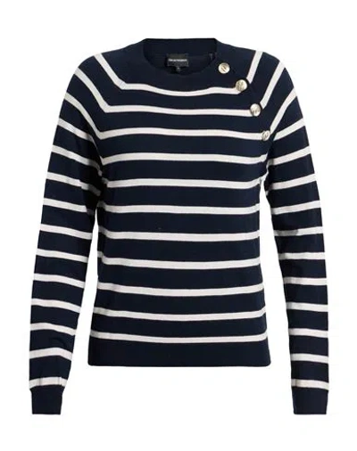 Emporio Armani Woman Sweater Midnight Blue Size L Polyamide, Viscose, Cashmere