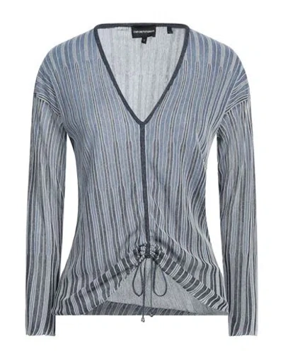 Emporio Armani Woman Sweater Pastel Blue Size L Viscose, Polyester