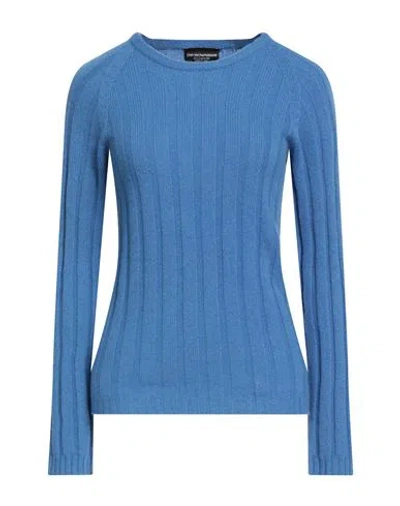 Emporio Armani Woman Sweater Pastel Blue Size S Cashmere