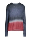 Emporio Armani Woman Sweater Slate Blue Size L Alpaca Wool, Polyamide, Wool In Blue