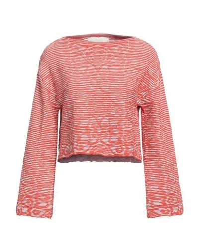 Emporio Armani Woman Sweater Tomato Red Size M Cotton