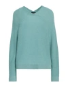 Emporio Armani Woman Sweater Turquoise Size Xl Mohair Wool, Alpaca Wool, Polyamide In Blue