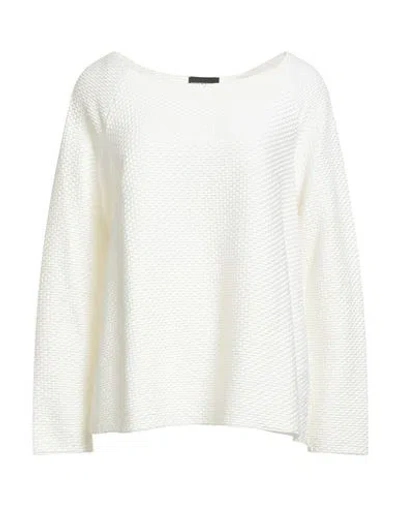 Emporio Armani Woman Sweater White Size 16 Cotton, Polyamide, Elastane