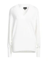 Emporio Armani Woman Sweater White Size 4 Viscose, Polyester In White