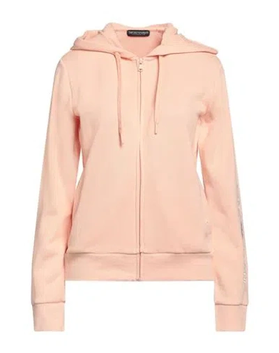Emporio Armani Woman Sweatshirt Apricot Size Xs Cotton, Polyester In Orange