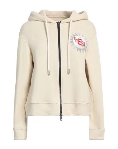 Emporio Armani Woman Sweatshirt Beige Size S Cotton