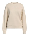 Emporio Armani Woman Sweatshirt Beige Size Xs Cotton, Elastane