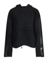 Emporio Armani Woman Sweatshirt Black Size 10 Polyester, Viscose, Elastane