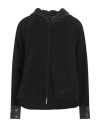Emporio Armani Woman Sweatshirt Black Size 10 Viscose, Polyester, Elastane In Black