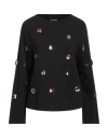 EMPORIO ARMANI EMPORIO ARMANI WOMAN SWEATSHIRT BLACK SIZE L COTTON
