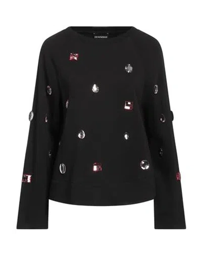 Emporio Armani Woman Sweatshirt Black Size L Cotton