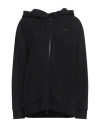 Emporio Armani Woman Sweatshirt Black Size M Cotton, Polyester, Elastane In Black