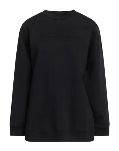 Emporio Armani Woman Sweatshirt Black Size S Cotton, Polyester, Elastane