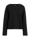 Emporio Armani Woman Sweatshirt Black Size L Cotton, Polyester, Elastane