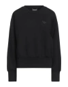 Emporio Armani Woman Sweatshirt Black Size Xl Viscose, Polyester, Elastane, Cotton In Black