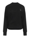 EMPORIO ARMANI EMPORIO ARMANI WOMAN SWEATSHIRT BLACK SIZE L VISCOSE, POLYESTER, ELASTANE