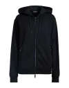 Emporio Armani Woman Sweatshirt Black Size L Viscose, Polyester, Elastane In Black