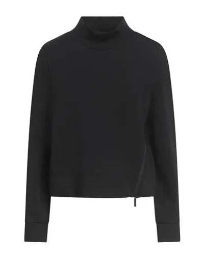 Emporio Armani Woman Sweatshirt Black Size M Cotton, Polyester, Elastane