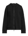 Emporio Armani Woman Sweatshirt Black Size M Cotton, Polyester, Elastane