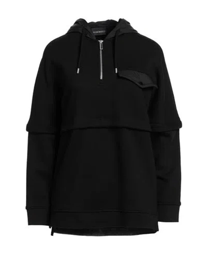 Emporio Armani Woman Sweatshirt Black Size S Cotton