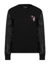 Emporio Armani Woman Sweatshirt Black Size S Cotton, Polyester, Elastane In Black