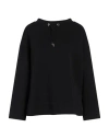 Emporio Armani Woman Sweatshirt Black Size S Cotton, Polyester, Elastane