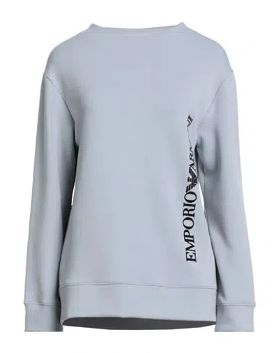 Emporio Armani Woman Sweatshirt Light Grey Size L Modal, Polyester, Elastane In Gray