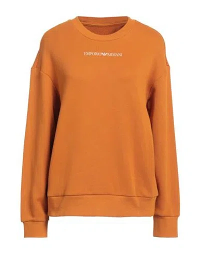 Emporio Armani Woman Sweatshirt Mandarin Size L Cotton, Elastane