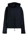 Emporio Armani Woman Sweatshirt Midnight Blue Size 10 Polyester, Viscose, Elastane In Black