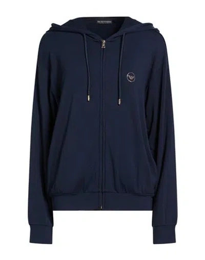 Emporio Armani Woman Sweatshirt Midnight Blue Size 4 Viscose, Elastane