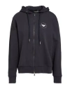 Emporio Armani Woman Sweatshirt Midnight Blue Size L Cotton In Blue