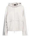 Emporio Armani Woman Sweatshirt Off White Size 10 Polyester, Viscose, Elastane In Off White