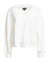 Emporio Armani Woman Sweatshirt Off White Size M Cotton, Elastane In Gray