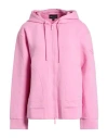 Emporio Armani Woman Sweatshirt Pink Size L Cotton, Polyester, Elastane In Multi