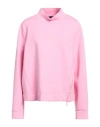 Emporio Armani Woman Sweatshirt Pink Size S Cotton, Polyester, Elastane In Pink