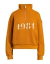 Emporio Armani Woman Sweatshirt Rust Size L Cotton, Elastane In Orange