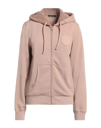 Emporio Armani Woman Sweatshirt Sand Size 2 Cotton, Polyester In Beige
