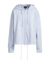 Emporio Armani Woman Sweatshirt Sky Blue Size Xl Cotton, Polyester, Elastane