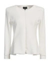 Emporio Armani Woman Sweatshirt White Size 10 Polyester, Viscose, Elastane In White