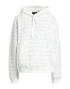Emporio Armani Woman Sweatshirt White Size L Cotton, Elastane