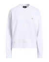 Emporio Armani Woman Sweatshirt White Size L Viscose, Polyester, Elastane In White