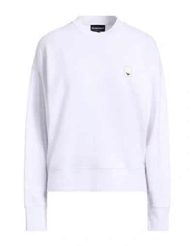 Emporio Armani Woman Sweatshirt White Size L Viscose, Polyester, Elastane