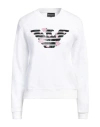 Emporio Armani Woman Sweatshirt White Size Xl Cotton, Elastane In White